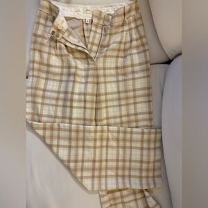 Wilfred Light Plaid Effortless Pants